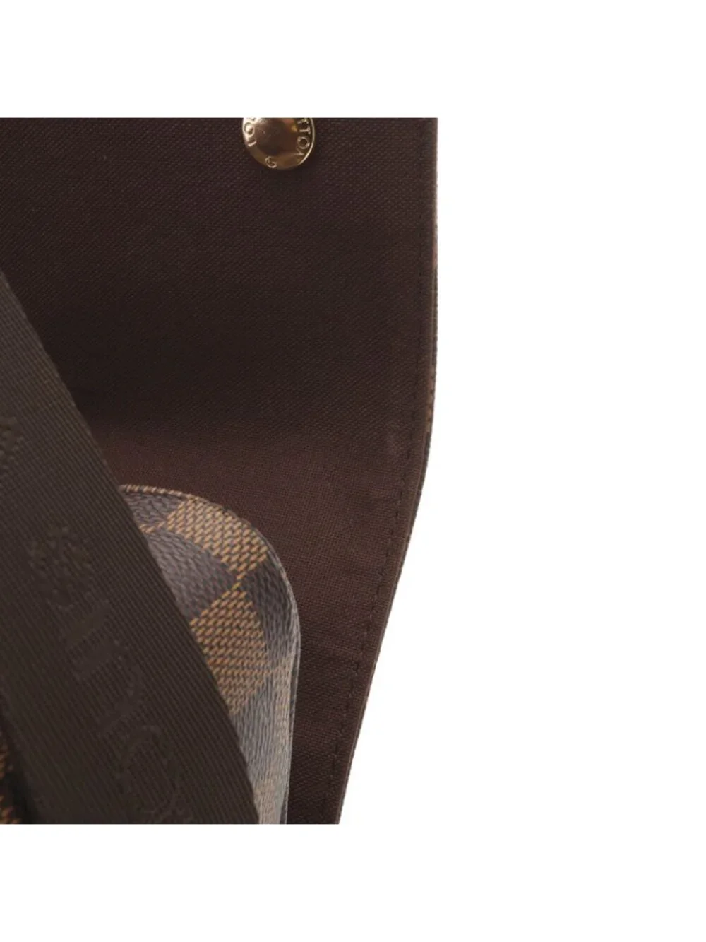 Louis Vuitton Naviglio Damier Shoulder Bag Canvas Brown
